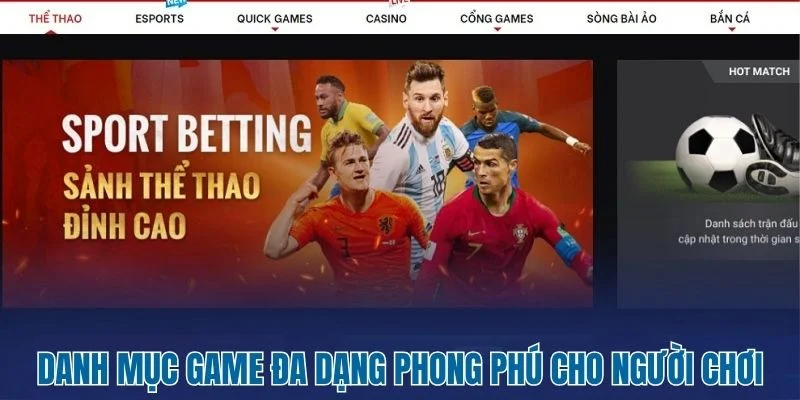 Red88 - Nhà Cái Uy Tín Với Trải Nghiệm Cá Cược Đặc Biệt 3 Danh mục game đa dạng phong phú cho người chơi