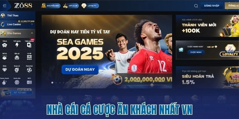 Zo88 - Nhà Cái Cá Cược Đổi Thưởng Minh Bạch Bậc Nhất 1 Nhà cái cá cược ăn khách nhất VN